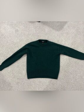 Aqua Dark Green Crewneck Sweater